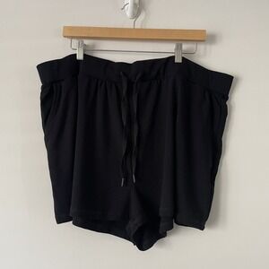 Cozy Earth Womens Bamboo Shorts Black 3XL Lounge Soft Stretch Drawstring Pockets